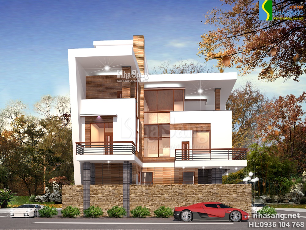 mẫu thiết kế biệt thự hiện đại 3 tầng đẹp